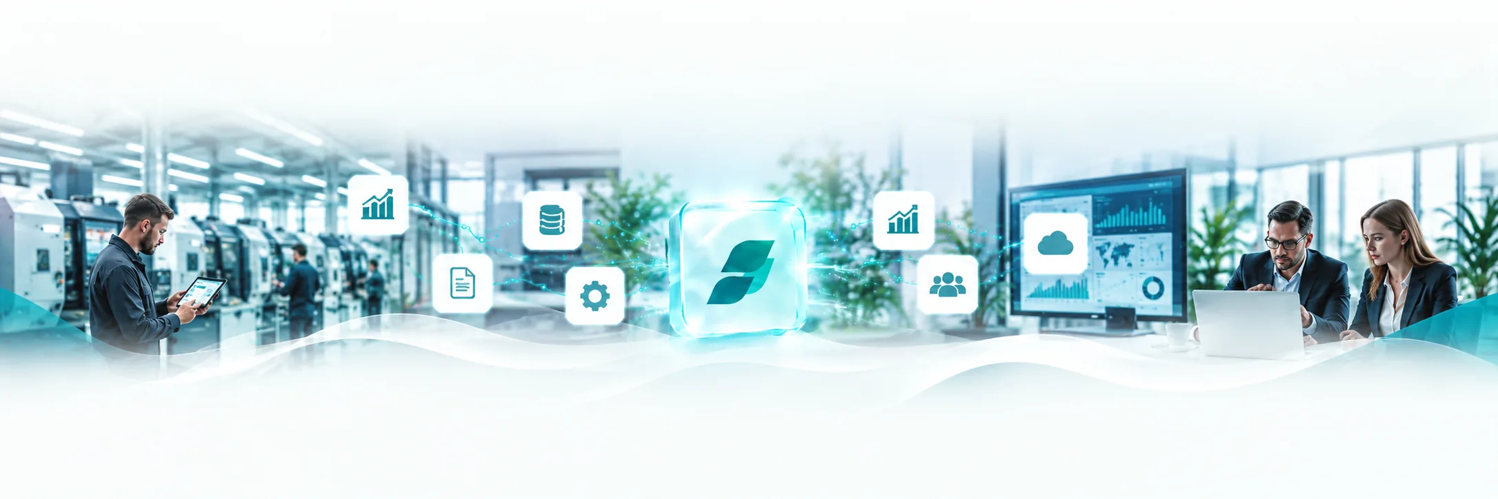 Unternehmenssoftware verbindet Fertigung, Daten und Analyse